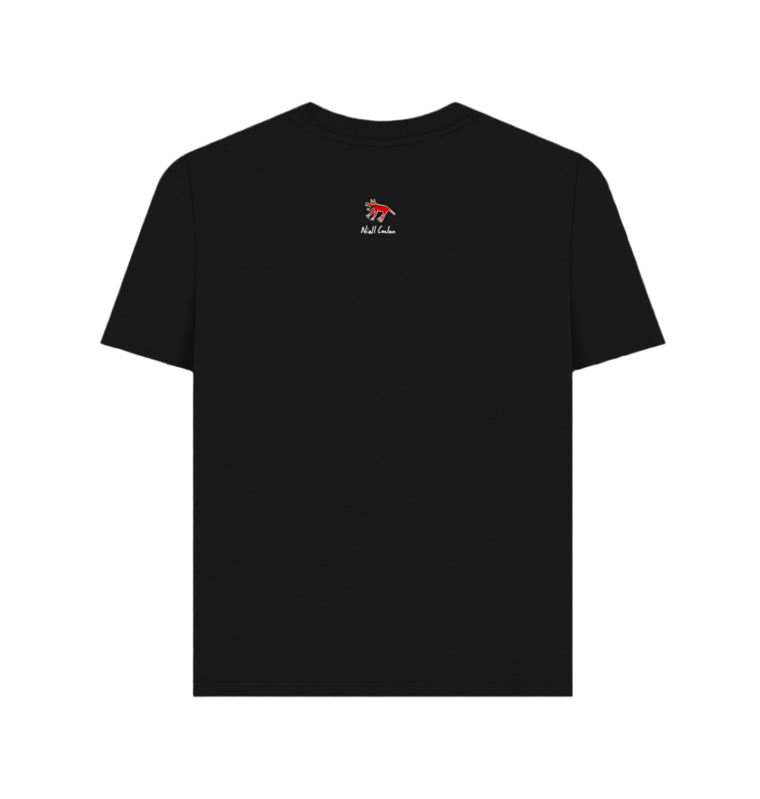 "MORE" WOMEN'S BLACK TEE (FRONTAL GRAPHIC)