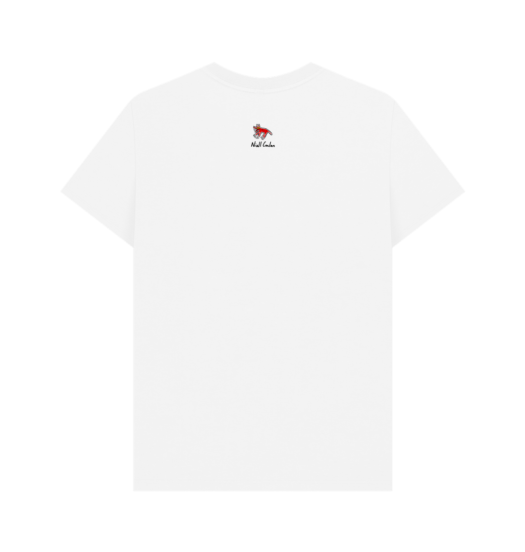 "MORE" MEN'S WHITE TEE (FRONTAL GRAPHIC)