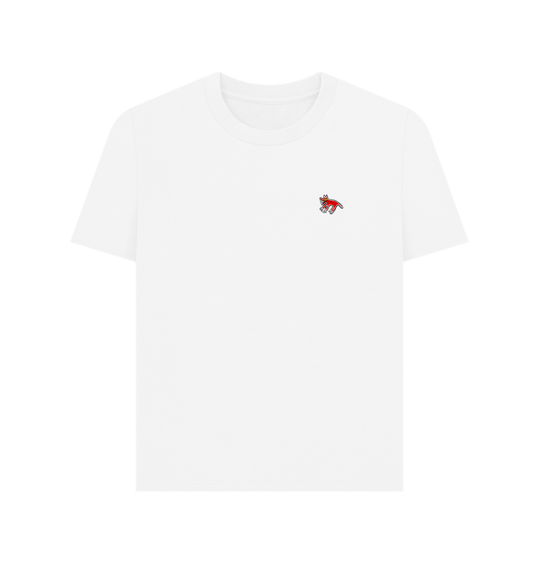 White \"MORE\" WOMEN'S WHITE TEE  (REVERSE GRAPHIC)