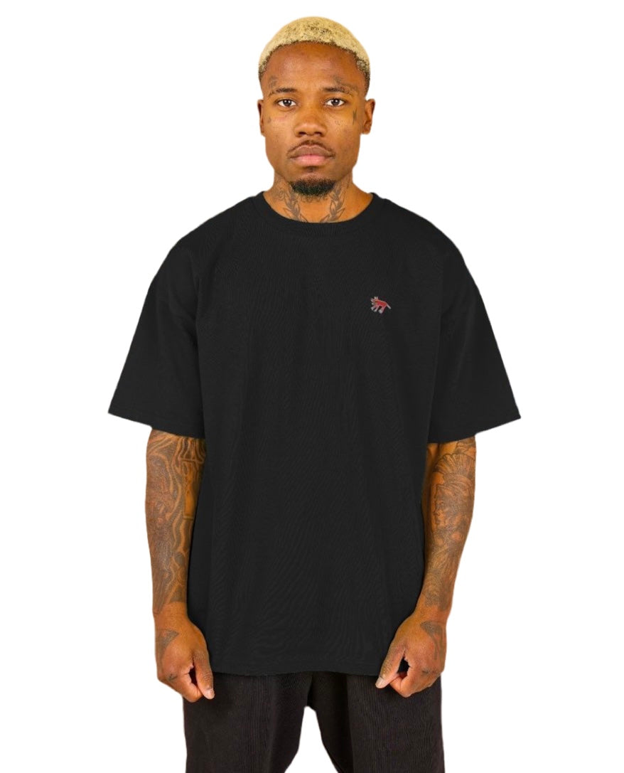 "ALL WE HAVE IS NOW" MEN'S OVERSIZED TEE (REVERSE GRAPHIC) IN BLACK