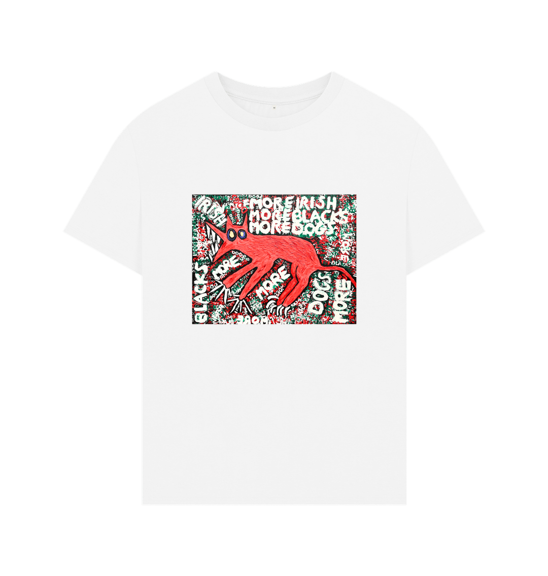 "MORE" MEN'S OVERSIZED TEE (FRONTAL GRAPHIC) IN WHITE