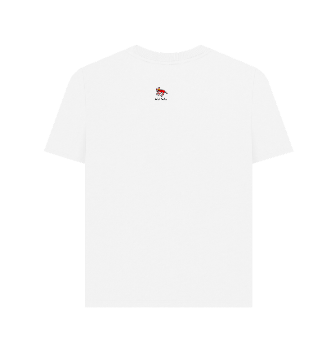 "MORE" WOMEN'S WHITE TEE (FRONTAL GRAPHIC)